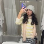 frances in a snow storm ft. lenard the snowman.jpg